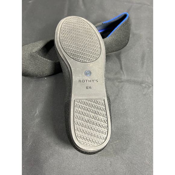 Rothy's Black Round Toe Ballet flats knit Size 6.5 - Picture 4 of 6